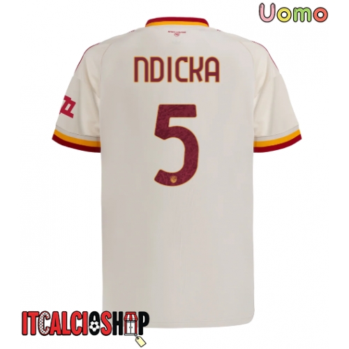 AS Roma Evan Ndicka #5 Seconda Maglia 2026-27 Manica Corta